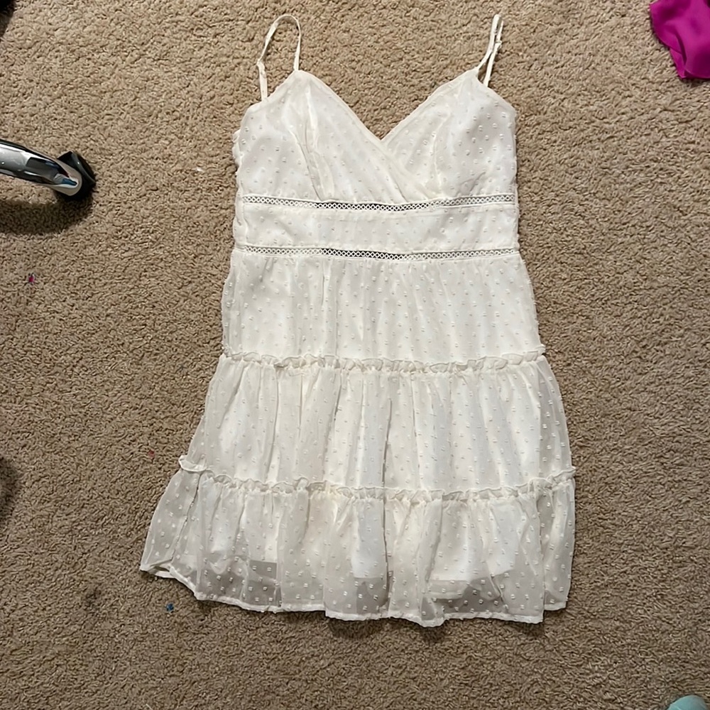white mini dress